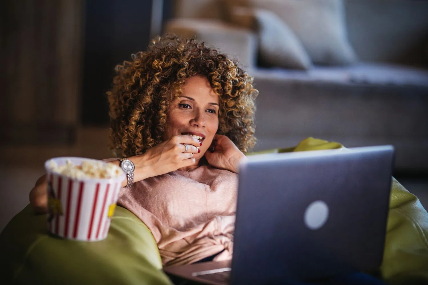 Complete home streaming setup with TV, streaming devices, and network equipment