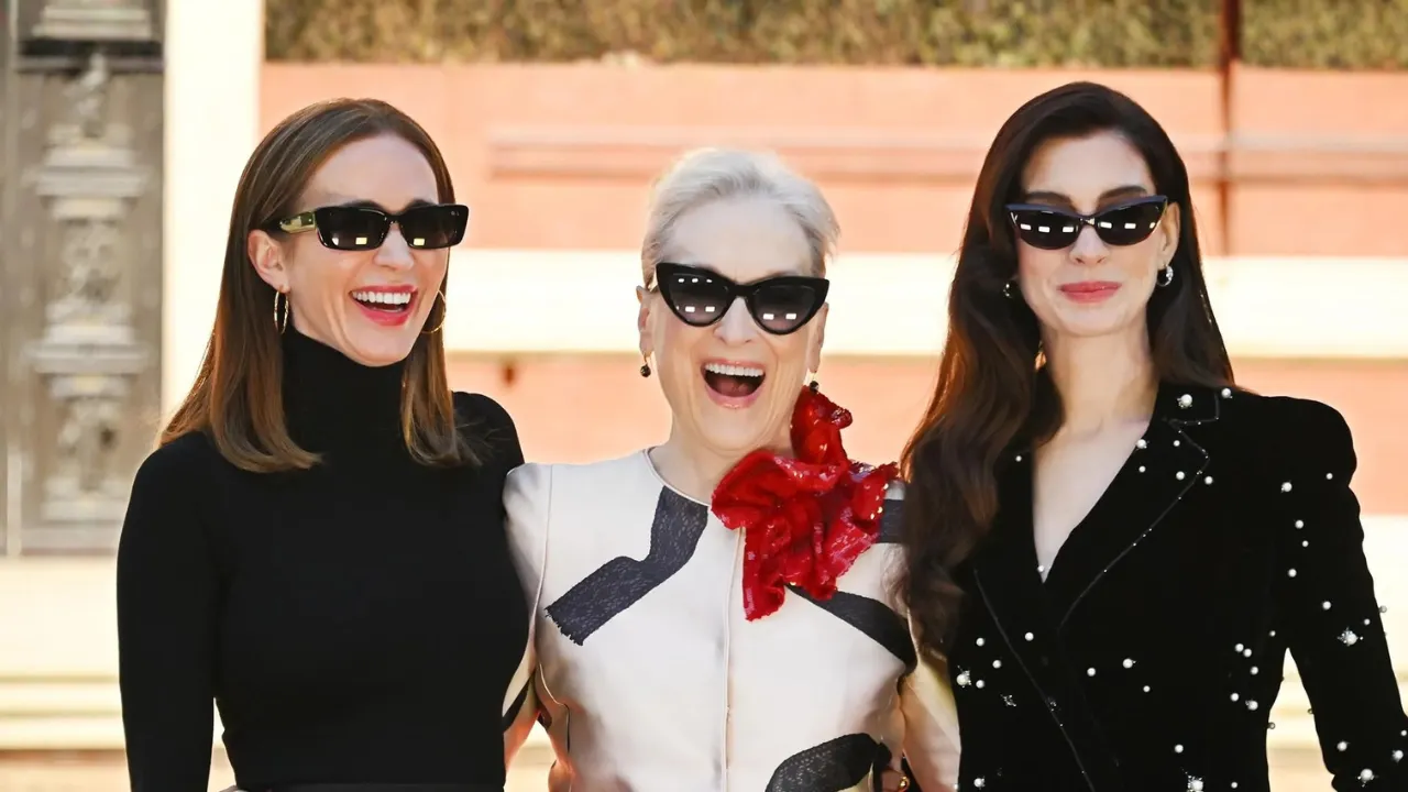 Anne Hathaway and Meryl Streep at The Devil Wears Prada 2 premiere